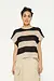 10Days safari/black tee thin knit stripes