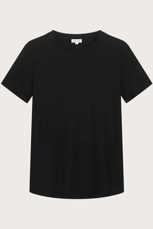 Neeve Zwart T-shirt Korte Mouw Crewneck