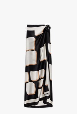 Max Mara Beachwear Black Pareo