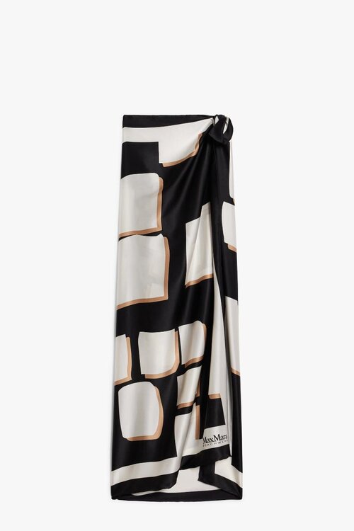 Max Mara Beachwear Black Pareo