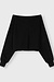 10Days Black cropped boat neck sweater