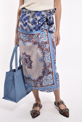 Max Mara Weekend Blauwe Midi Rok