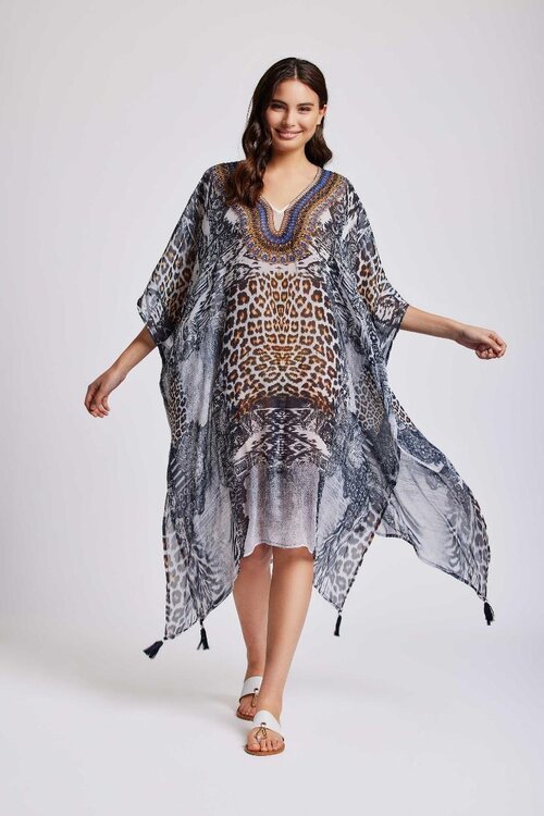 Iconique Leopard Poncho Fuego