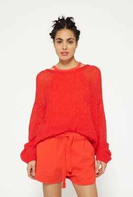 10Days Poppy red sweater thin knit