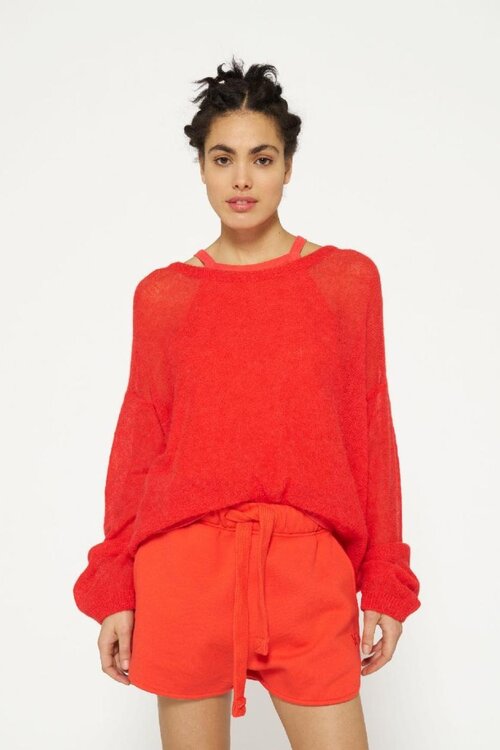 10Days Poppy red sweater thin knit