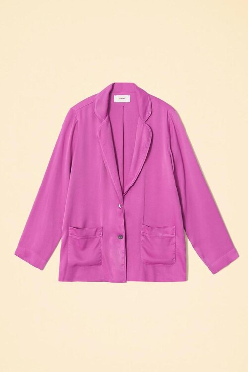 Xirena Magenta Satijnen Blazer