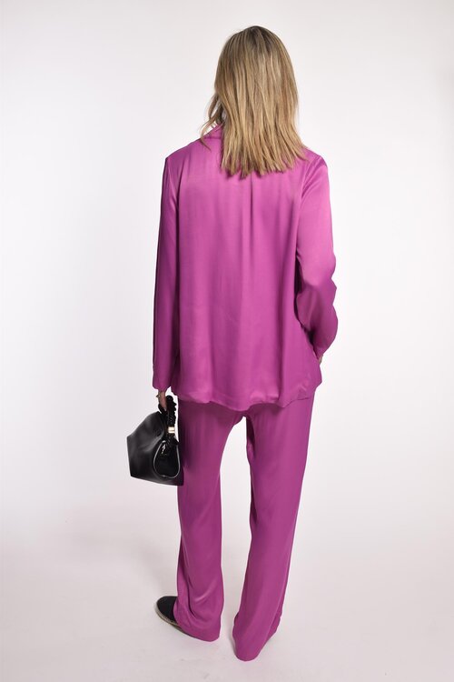 Xirena Magenta Satijnen Blazer