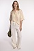 Forte_Forte Ivory Zijde Blouse Korte Mouw