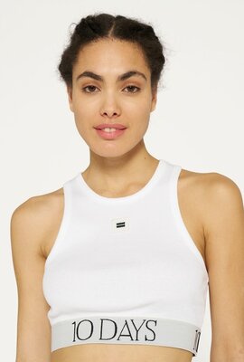 10Days White tank top rib bra