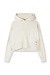 10Days Soft White Melee cropped hoodie