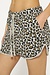 10Days Light Grey Melee bar shorts leopard