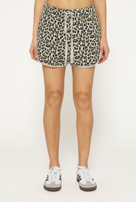 10Days Light Grey Melee bar shorts leopard