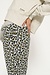 10Days Light Grey Melee cropped jogger leopard