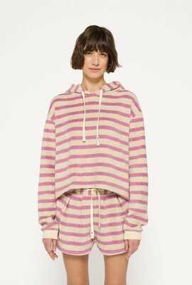 10Days dust/violet hoodie toweling stripes