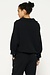 10Days Black texture fleece polo sweater
