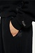 10Days Black texture fleece polo sweater