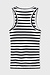 10Days Ecru/Black tank top rib stripes