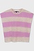 10Days light safari/violet tee thin knit stripes