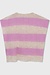 10Days light safari/violet tee thin knit stripes