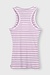 10Days ecru/violet tank top rib stripes