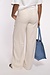 Cambio Beige Mira Linnen Wide Leg