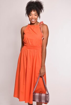 Essentiel Antwerp Oranje Midi Jurk