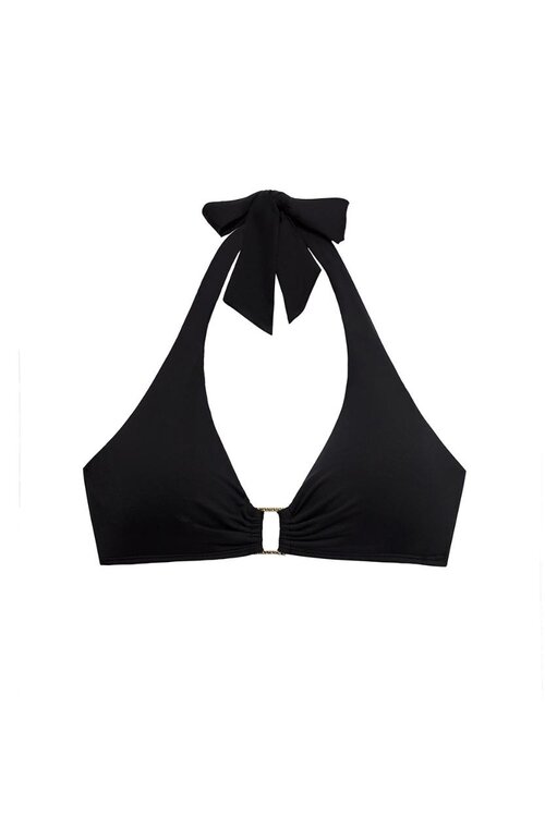 Lauren Ralph Lauren Black Beach Club Solids Bikini Top
