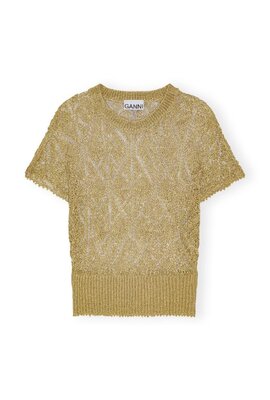 Ganni Goud Metalic T-shirt