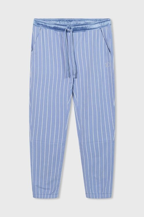 10Days Blue Bell Long cropped jogger stripes
