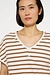 10Days ecru/bruin v-neck tee stripes