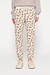 10Days Soft White long cropped jogger leopard