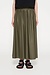 10Days Kaki leather look pleated skirt