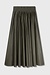 10Days Kaki leather look pleated skirt