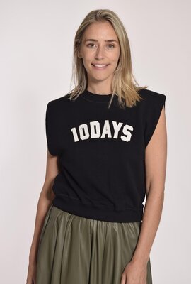 10Days Black sleeveless statement top