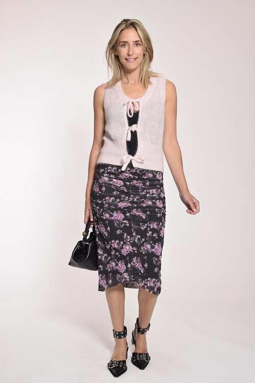 Ganni Lichtroze Mouwloos vest