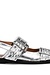 Ganni Silver Buckle ballerina metallic