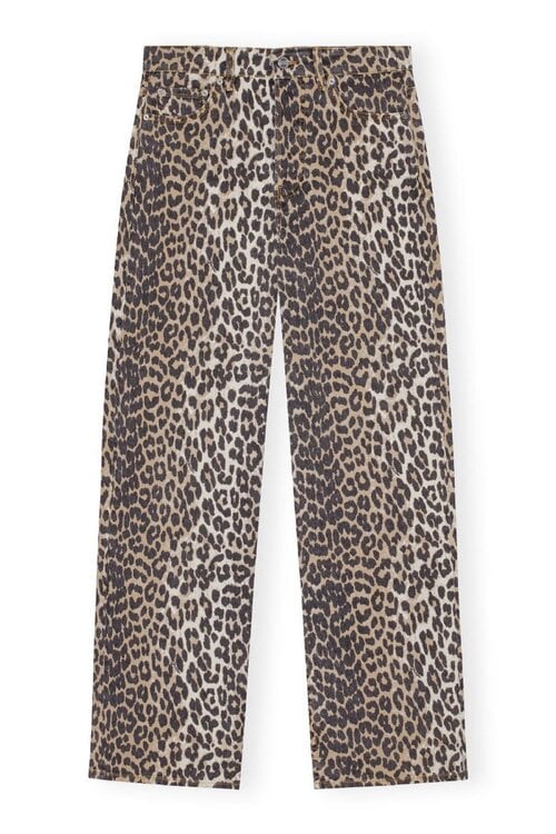 Ganni Leopard Jeans Print