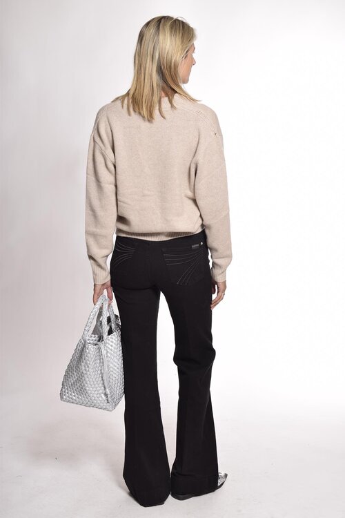 7 For All Mankind Zwarte Modern Dojo Wide Leg Jeans