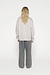 10Days Light Grey Melee raw edge statement sweater