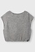 10Days Grey Melee balloon knit sleeveless