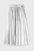 10Days Silver leather look pleated skirt