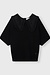 10Days Black short sleeve ruffle knit sweat