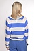 10Days ecru/blue thin knit sweater stripes