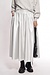 10Days Silver leather look pleated skirt