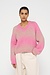 10Days Pink v-neck sweater gradient knit