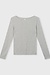 10Days Light Grey Melee boatneck longsleeve tee