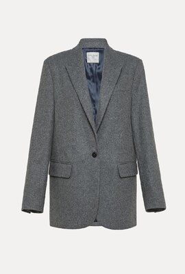 Forte_Forte Grijze Wollen Blazer