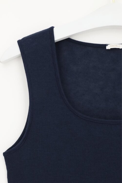 Oroblu Navy Perfect Line Cashmere Top