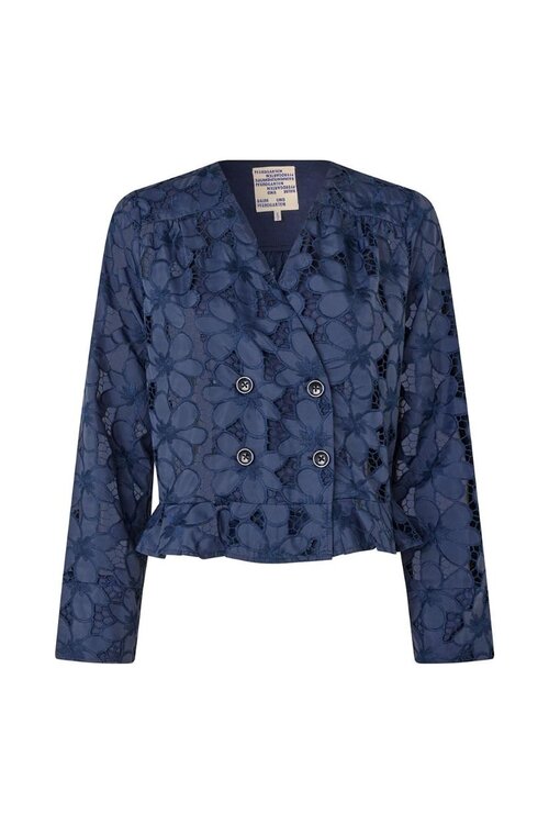 Baum Und Pferdgarten Donkerblauwe Blouse lange mouw