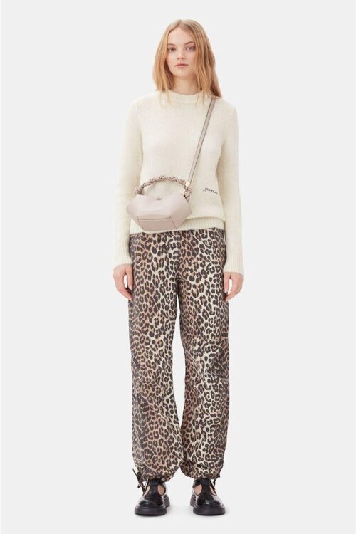 Ganni Leopard Cotton leopard broek